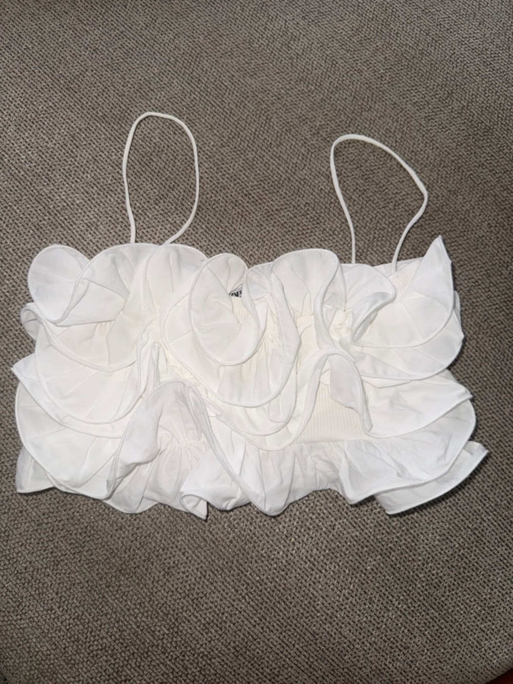 🆕 Zara Ruffle Crop Top - Picture 5 of 7